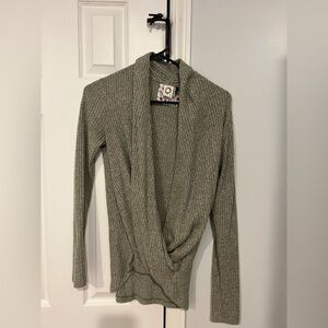 Anthropologie Olive Cowl Neck Sweater